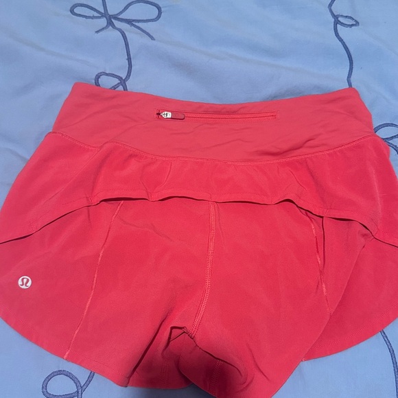lululemon athletica speed up Coral Pink Athletic Shorts - Picture 3 of 3